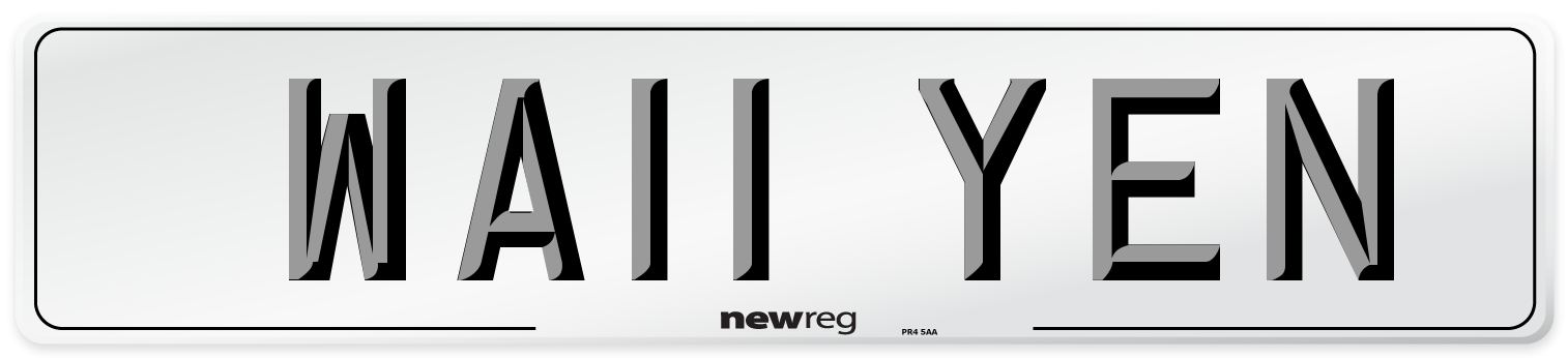 WA11 YEN Number Plate from New Reg